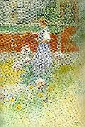 Carl Larsson lisbeth och pioner-lisbeth med pioner-pioner France oil painting artist